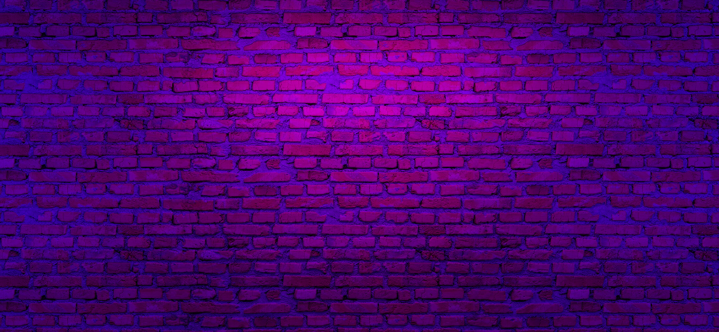 Neon brick wall background concept. 3d render
